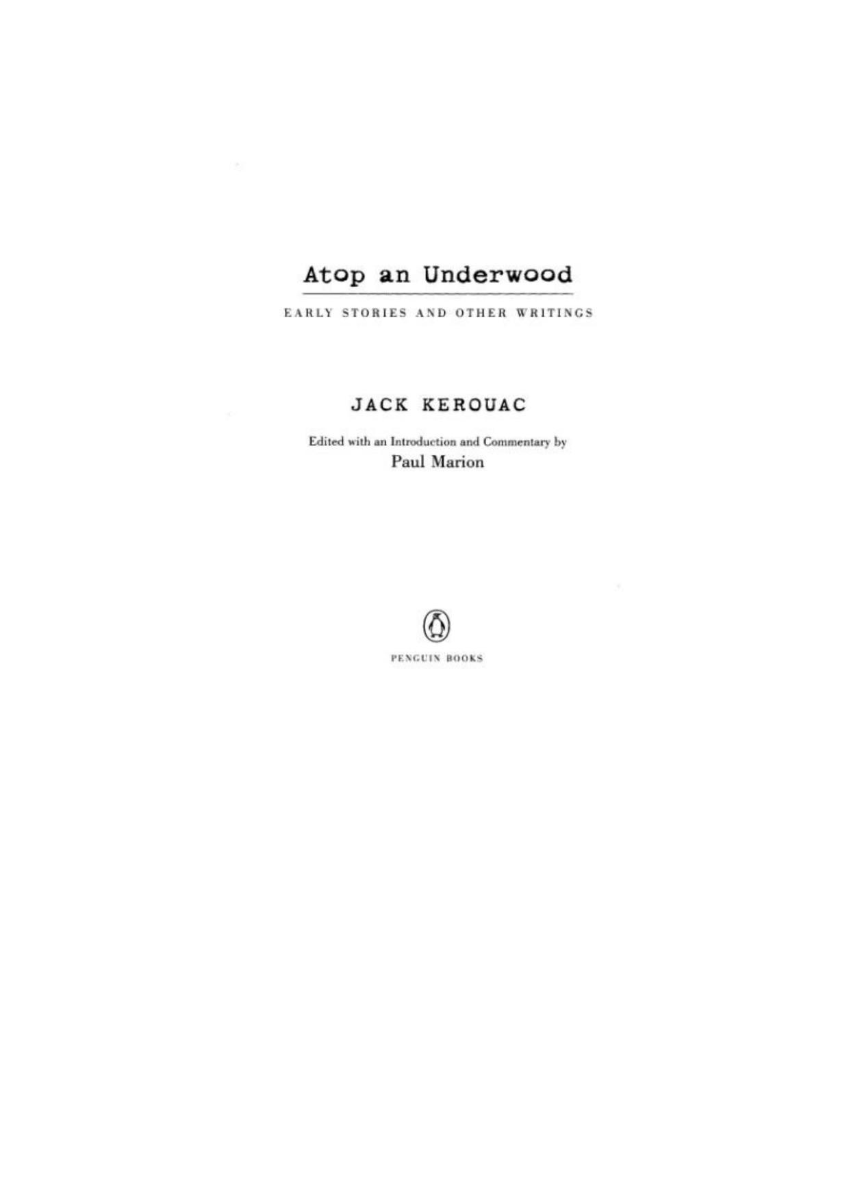 Atop an Underwood: Early Stories and Other Writings