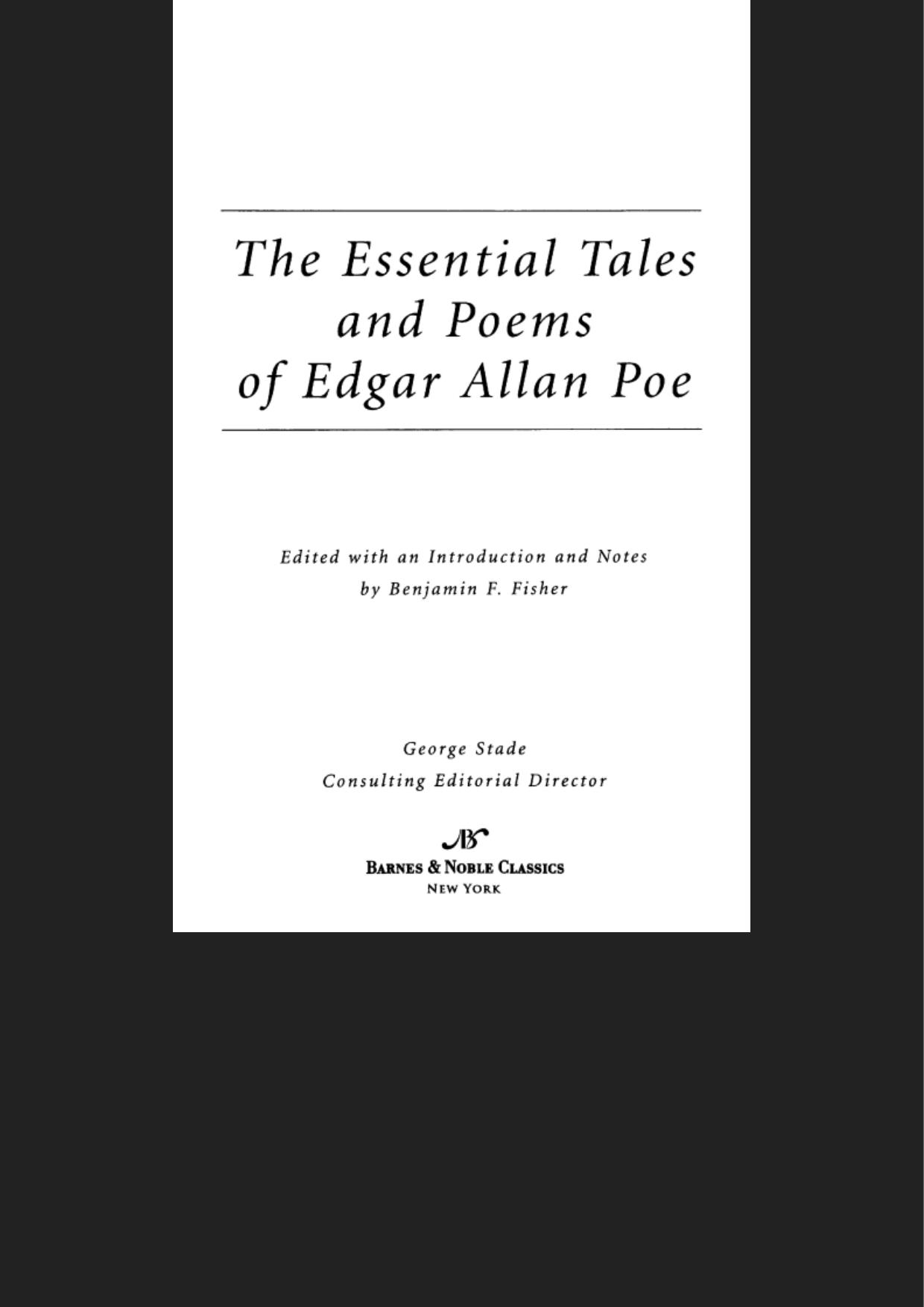 Essential Tales and Poems