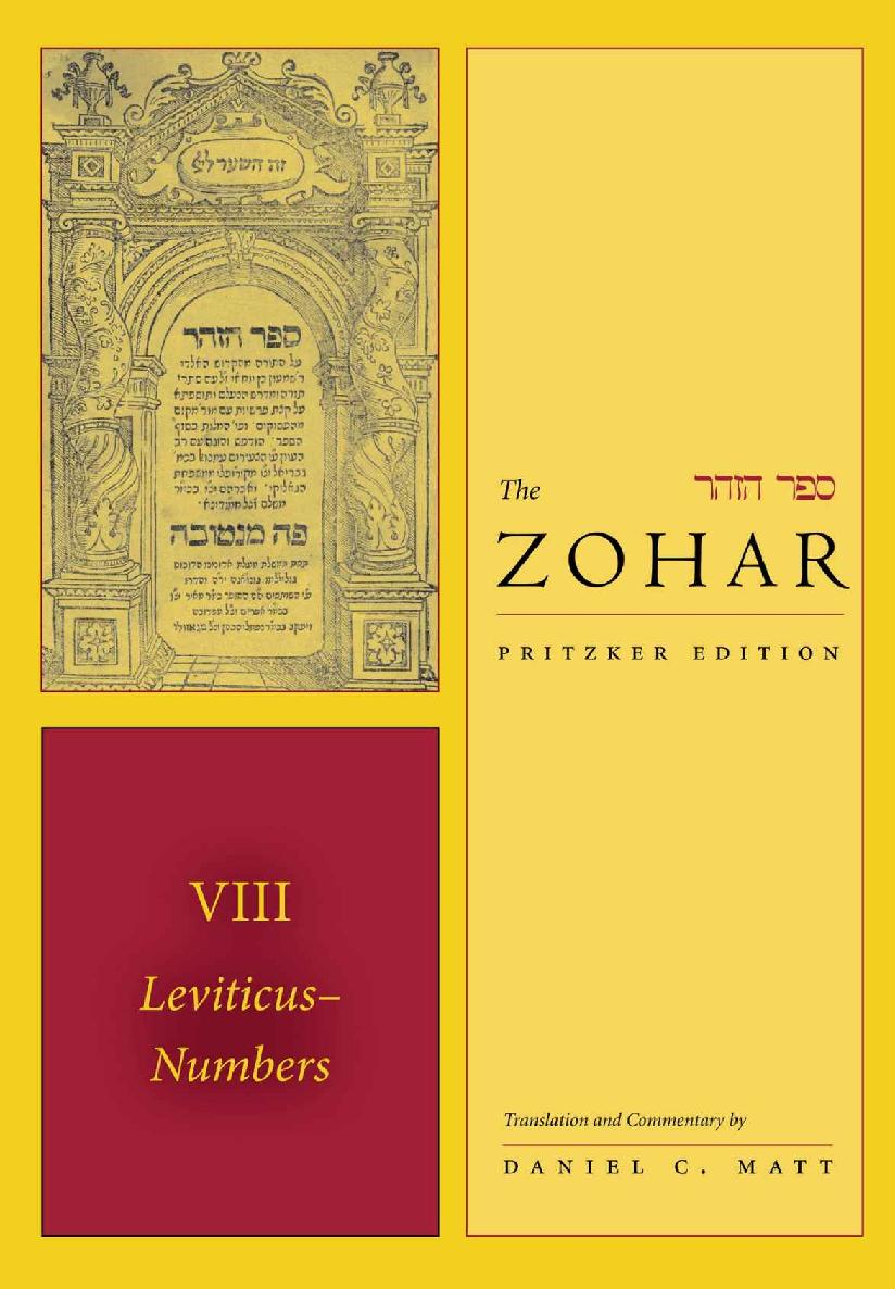 The Zohar 8 (The Zohar: Pritzker Edition) vol 8: Leviticus-Numbers